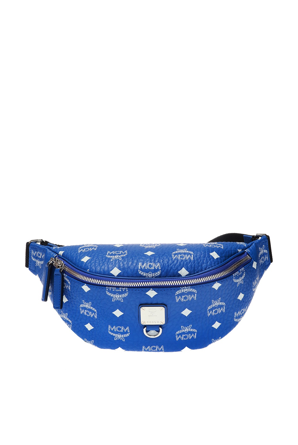 Mcm blue belt discount bag